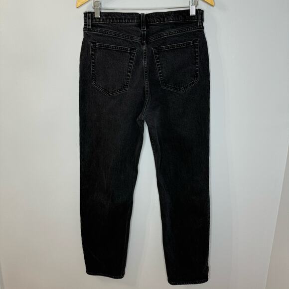 Abercrombie and Fitch The Dad High Rise Wash Black Jeans Women's 29 - Picture 7 of 9